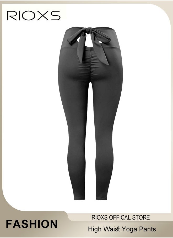 RIOXS - Women's Yoga Pants,Stretchy Scrunch Leggings,Comfy Athletic Leggings,High Waisted Yoga Pants,Tummy Control Gym Pants For Workout Sports Running Or Daily Wear - Image 1