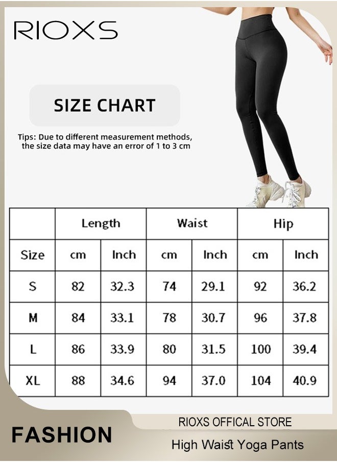 RIOXS - Women's Yoga Pants,Stretchy Scrunch Leggings,Comfy Athletic Leggings,High Waisted Yoga Pants,Tummy Control Gym Pants For Workout Sports Running Or Daily Wear - Image 1