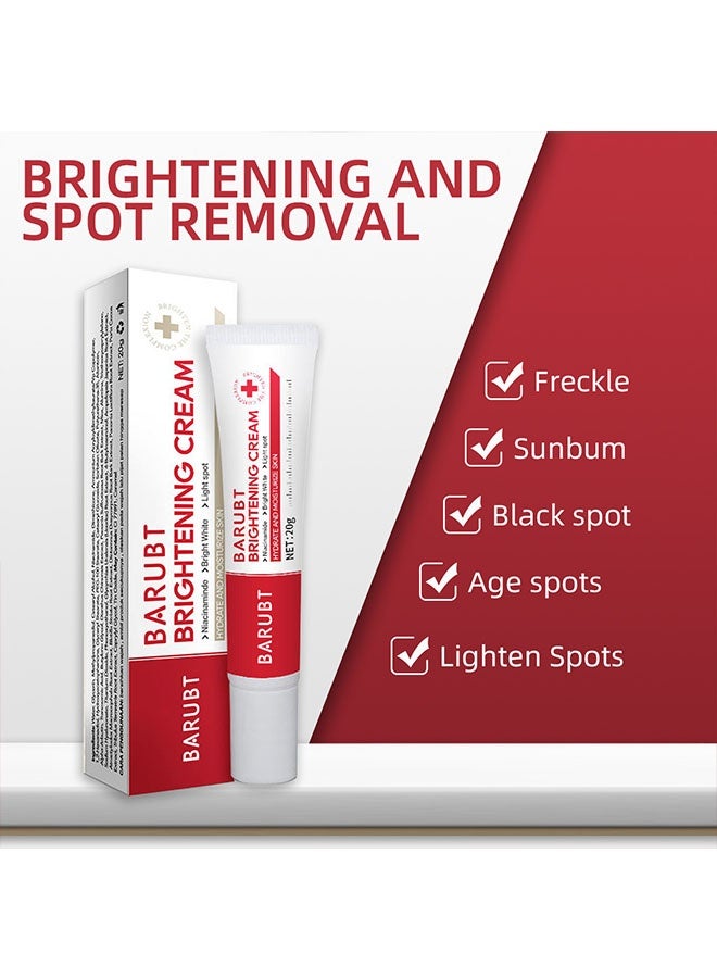 BARUBT Brightening Cream 20g, Skin Lightening Treatment for freckle, Sunburn, Dark Spot, Age Spot, Skin Whitening and Improve Uneven Skin Tone - Image 4
