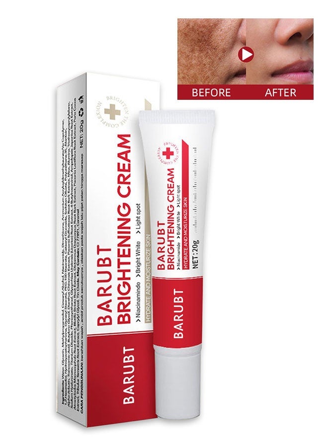 BARUBT Brightening Cream 20g, Skin Lightening Treatment for freckle, Sunburn, Dark Spot, Age Spot, Skin Whitening and Improve Uneven Skin Tone - Image 1