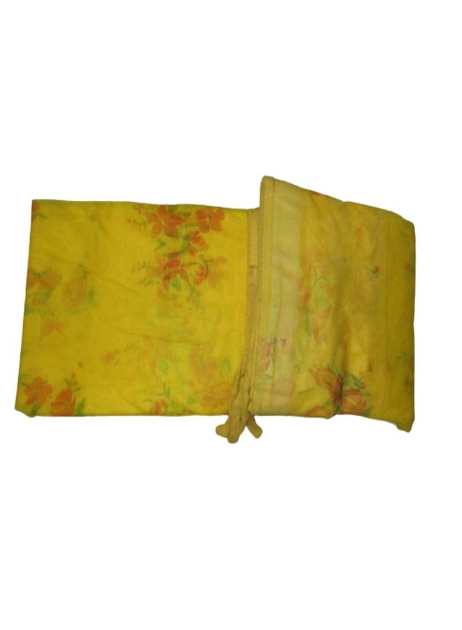 DPK Mosquito Net Pure Cotton Printed King and Queen Size Double Bed with Lace for Mosquito Protection,Room D�cor, 6x7Ft.Yellow - Image 2
