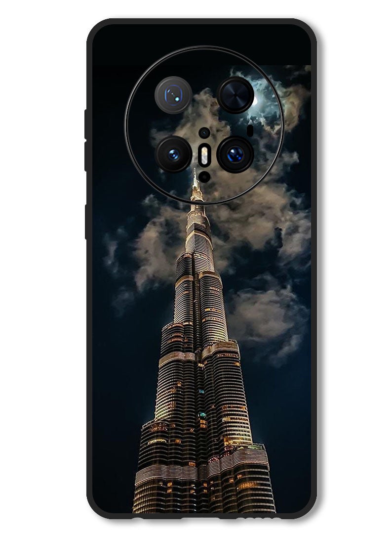 Theodor Case Compatible with Huawei Mate 70 Pro/ 70 Pro + Protection Shockproof Bumper Cover Burj Khalifa In Night - Image 1