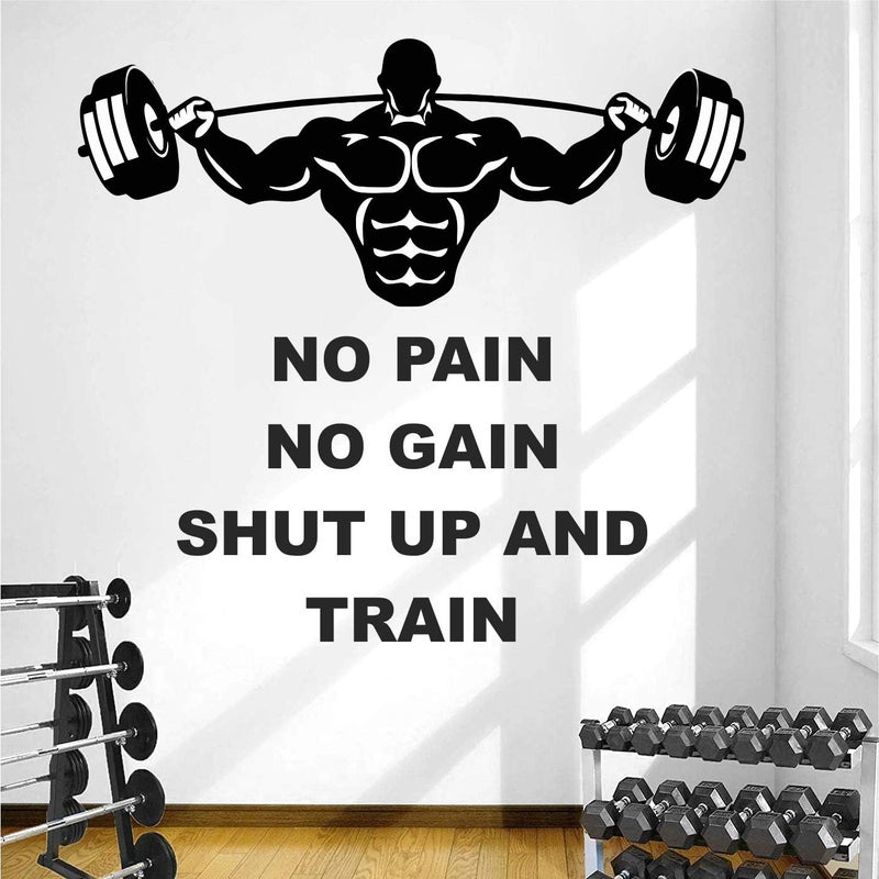 StickMe Gym Fitness Bodybuilding Sports Workout Boxing Inspirational Motivational Quotes Wall Sticker | Multi-Colour Vinyl Decal (95 x 90 cm) for Bedroom, Living Room, Kitchen & Office Decor - Image 4