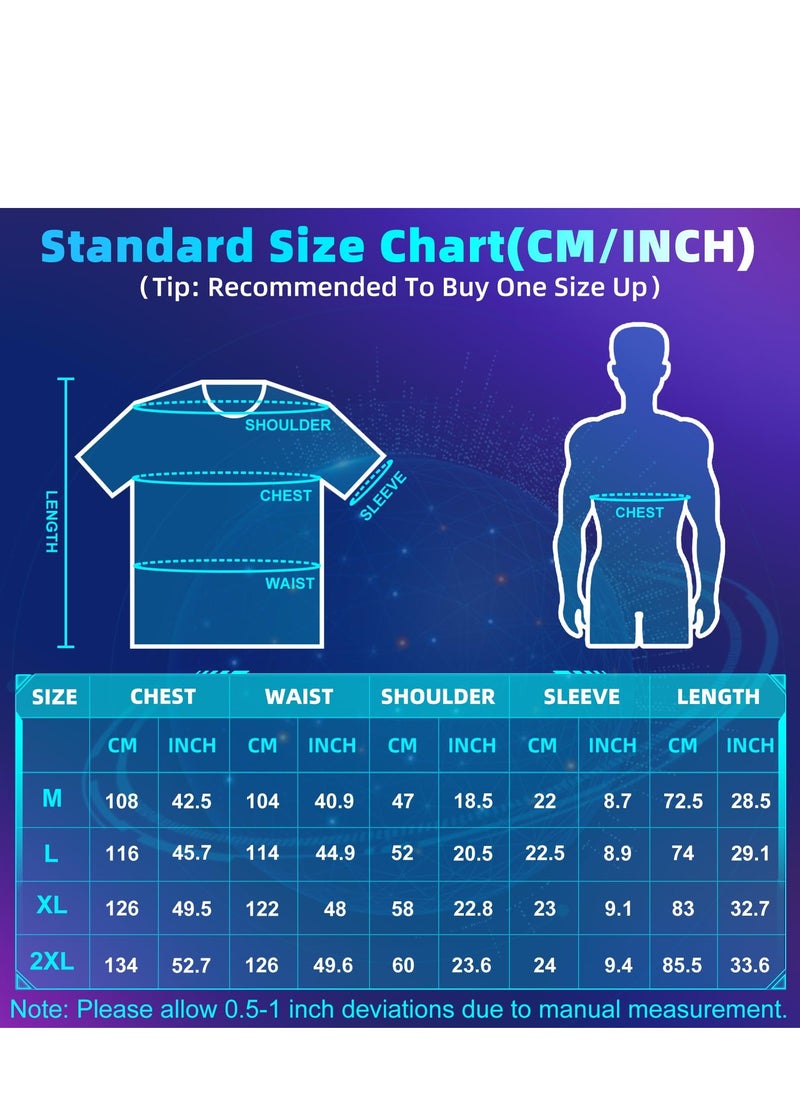 KASTWAVE - Led T Shirt with Bluetooth Programmable App,Glow Shirts Customizable Patterns for Adults Kids Halloween Masquerade Party, XL - Image 1