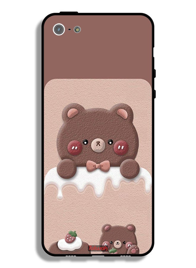 Tolwak Apple iPhone 5/5s/SE Protective Case Bear Strawberry - Image 2