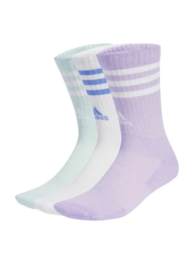adidas 3S C Spw Crw 3P Purple Training Socks For Unisex 5.5K - 7K