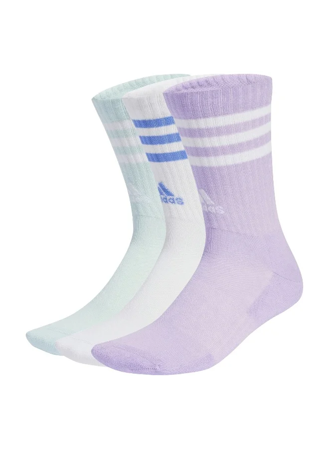 Adidas 3S C Spw Crw 3P Purple Training Socks For Unisex 5.5K - 7K