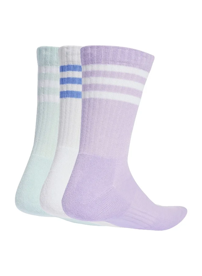 Adidas 3S C Spw Crw 3P Purple Training Socks For Unisex 5.5K - 7K