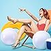 Sinmoe 8 Pieces Inflatable White Beach Balls 16 Inch Blow up Beach Ball Party Supplies Large Floating Ball for Summer DIY Paint Craft for Pool Hawaii Luau Birthday Party - Image 2