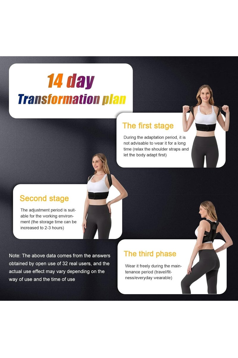 Zikra Back Brace Posture Corrector for Men and Women, Adjustable Breathable Support Pain Relief Neck, ShouldersÔºåAdjustable Upper Straightener (L) - Image 3