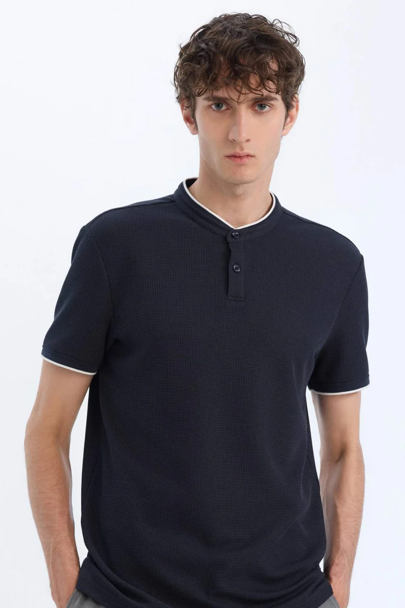 DeFacto Slim Fit Dog Collar Short Sleeve Polo T-Shirt