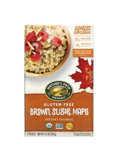 Nature's path Nature's Path, Organic Instant Oatmeal, Brown Sugar Maple, 8 Packets, 11.3 oz (320 g)  - Image 1