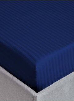 MAXQON Deep Fitted Elastic Bedsheet Set With Pillow Covers, King/Queen/Double/Single Sizes, Color Blue, Depth 30cm  - Image 2