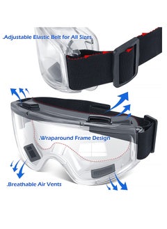 Y&D 6 Pack Safety Goggles ANSI Z87.1 Glasses, Anti-Fog Protective Glasses Lab Goggles,Stylish Clear Anti-Scratch For Men And Women  - Image 4