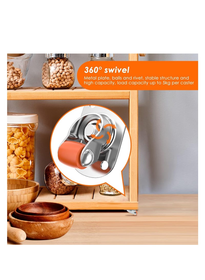 KASTWAVE Self-Adhesive Caster Wheels - 360° Swivel, Strong Nano Adhesive, Steel Plate, 15 Lbs Load Capacity Per Caste rfor Furniture, Castor Wheels for Cart, Easy Install - Pack of 16 - Image 5