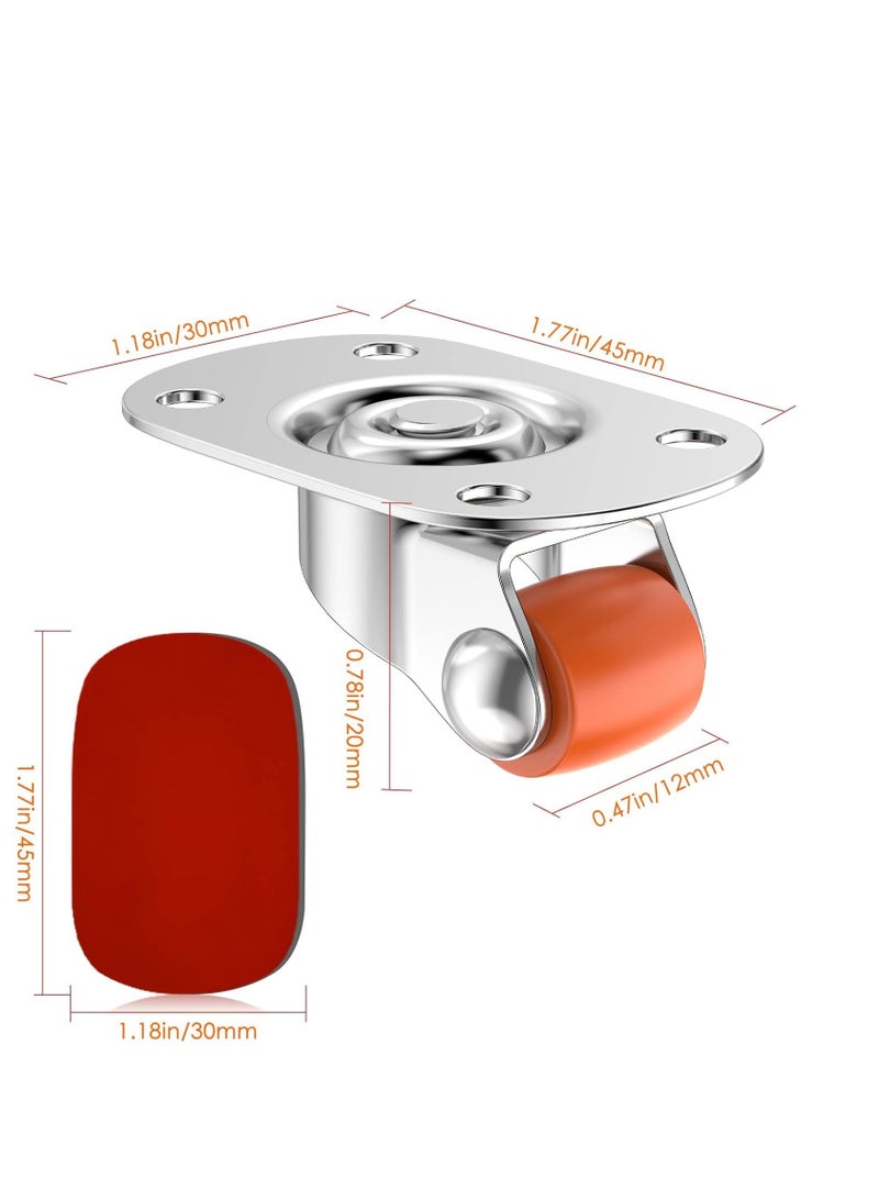 KASTWAVE Self-Adhesive Caster Wheels - 360° Swivel, Strong Nano Adhesive, Steel Plate, 15 Lbs Load Capacity Per Caste rfor Furniture, Castor Wheels for Cart, Easy Install - Pack of 16 - Image 2