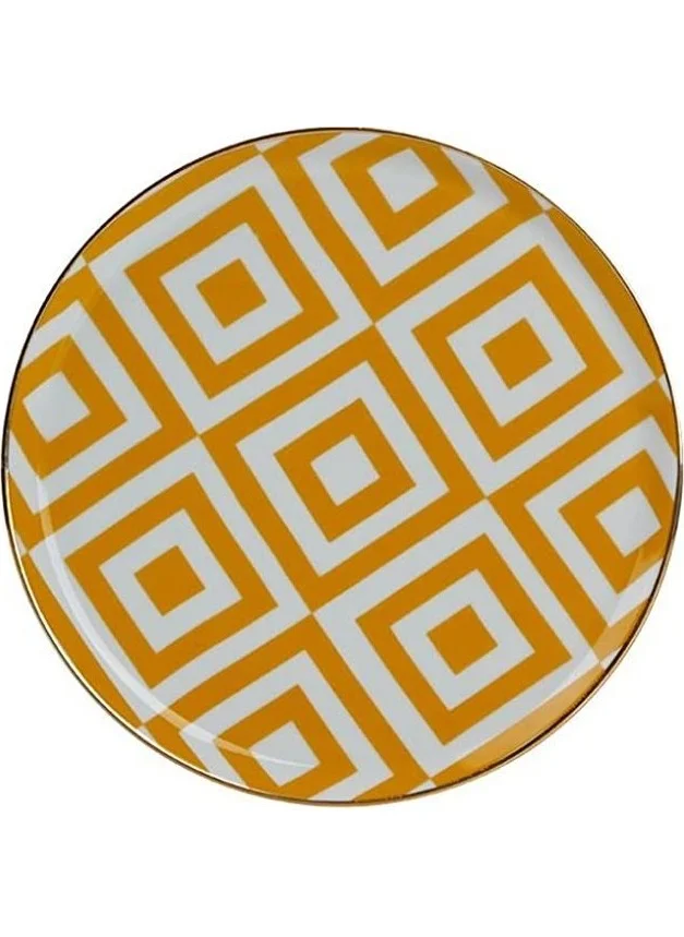 Porland Morocco Flat Plate Pattern4 Yellow 20CM