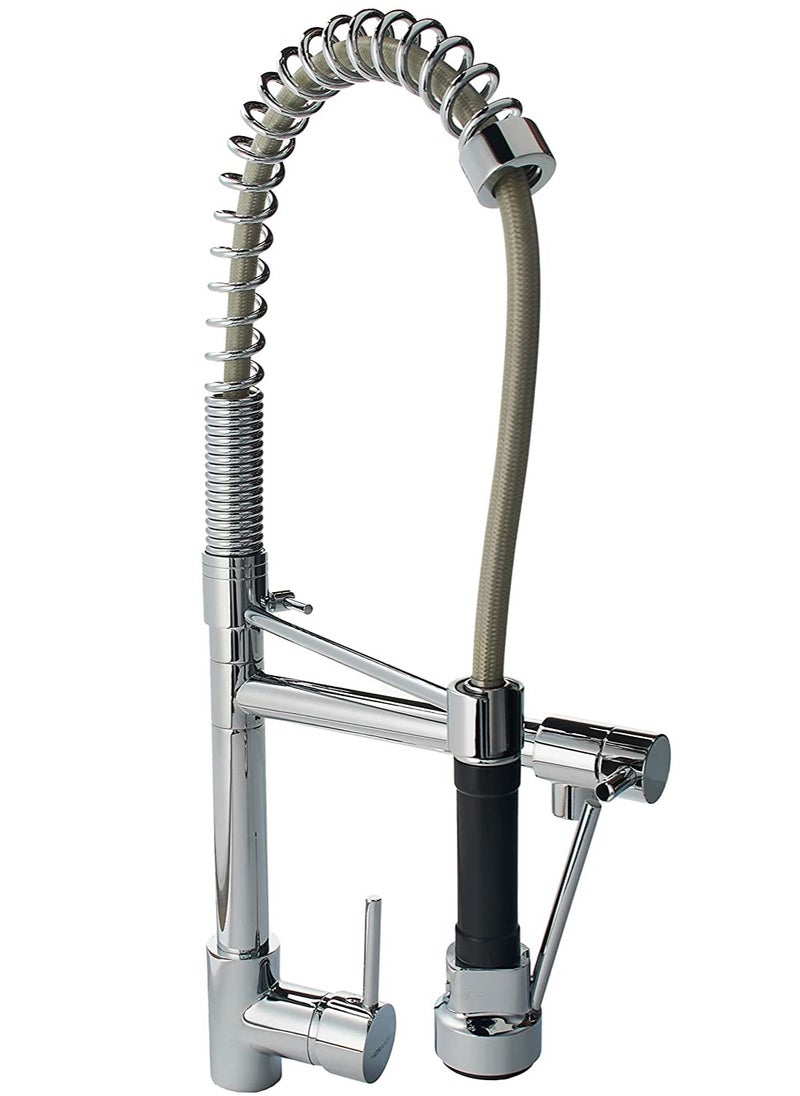 HESANIT HESANIT Kitchen Faucet Deck Mounted Mixer With Pull Out Sprayer - 6800-1C  - Image 1