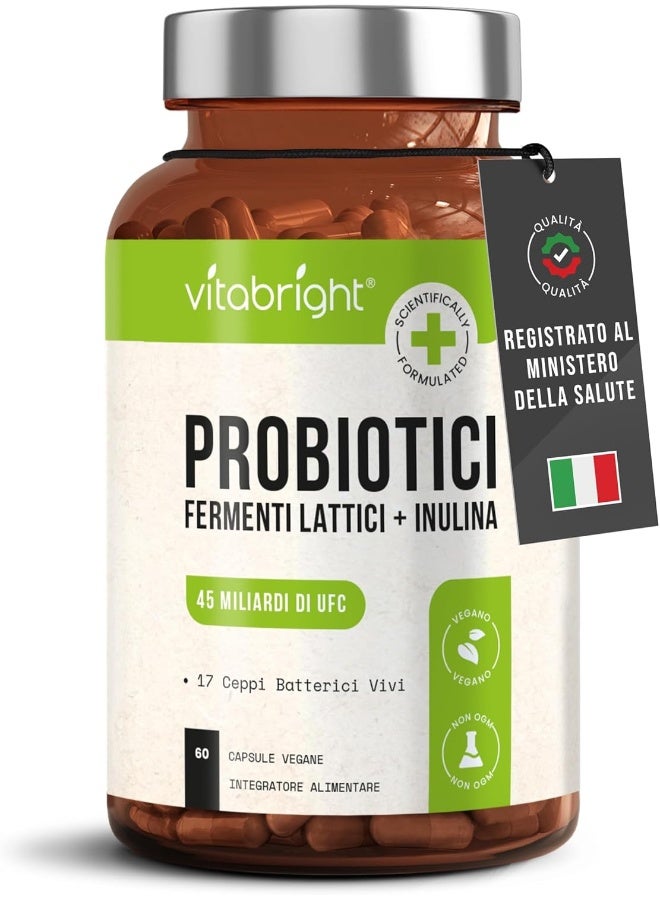 VitaBright Pre and Probiotics for Gut Health Women & Men - 17 Bio Cultures Complex Probiotics for Women Intimate Health, l Health, Anti Bloating Vegan - Vitabright  - Image 1