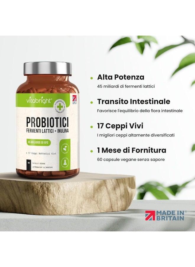 VitaBright Pre and Probiotics for Gut Health Women & Men - 17 Bio Cultures Complex Probiotics for Women Intimate Health, l Health, Anti Bloating Vegan - Vitabright  - Image 3
