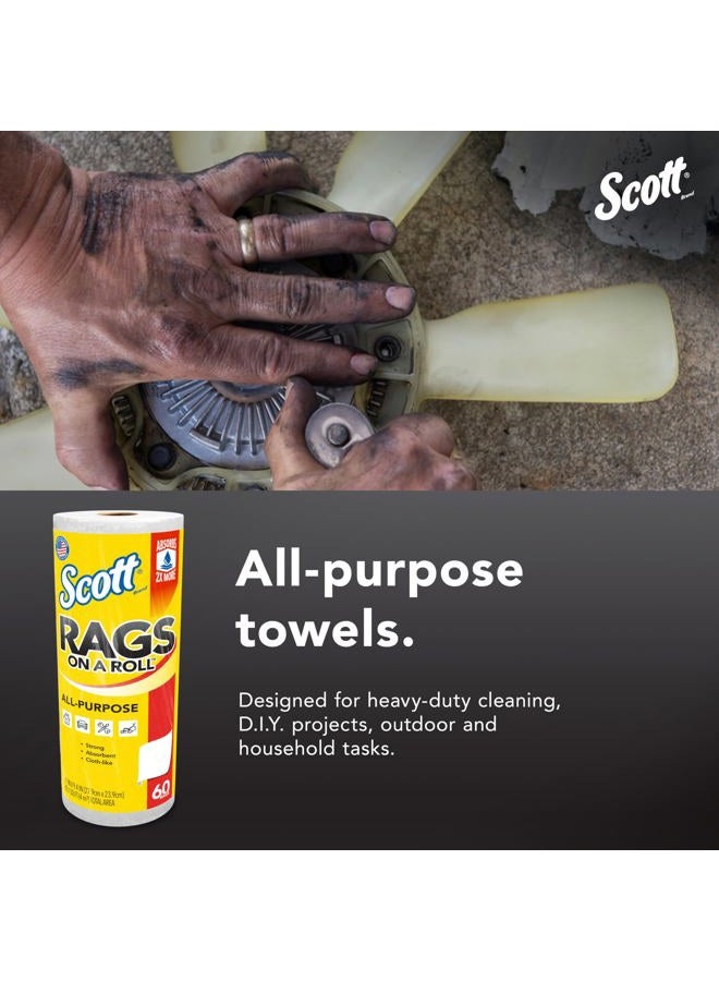 Scott ® Rags On A Roll™ (54992), White, 60 Towels/Roll, 12 Rolls/Case, 720 Towels/Case - Image 3