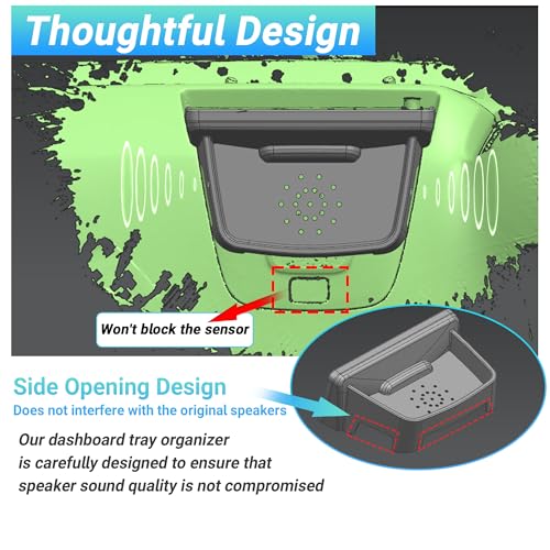 Sinminou Center Console Organizer Dashboard Tray Compatible With 2022-2026 Honda Civic Interior Accessories, Dashboard Storage Organizer Box, Fits 7-inch and 9-inch screen - Image 5