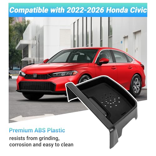 Sinminou Center Console Organizer Dashboard Tray Compatible With 2022-2026 Honda Civic Interior Accessories, Dashboard Storage Organizer Box, Fits 7-inch and 9-inch screen - Image 2
