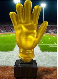 Generic Hand Souvenirs Goalkeeper Trophies Gold Cup Shaped Soccer Goalkeeper Gloves, Resin Souvenir Awards for Parties and Competitions  - Image 2