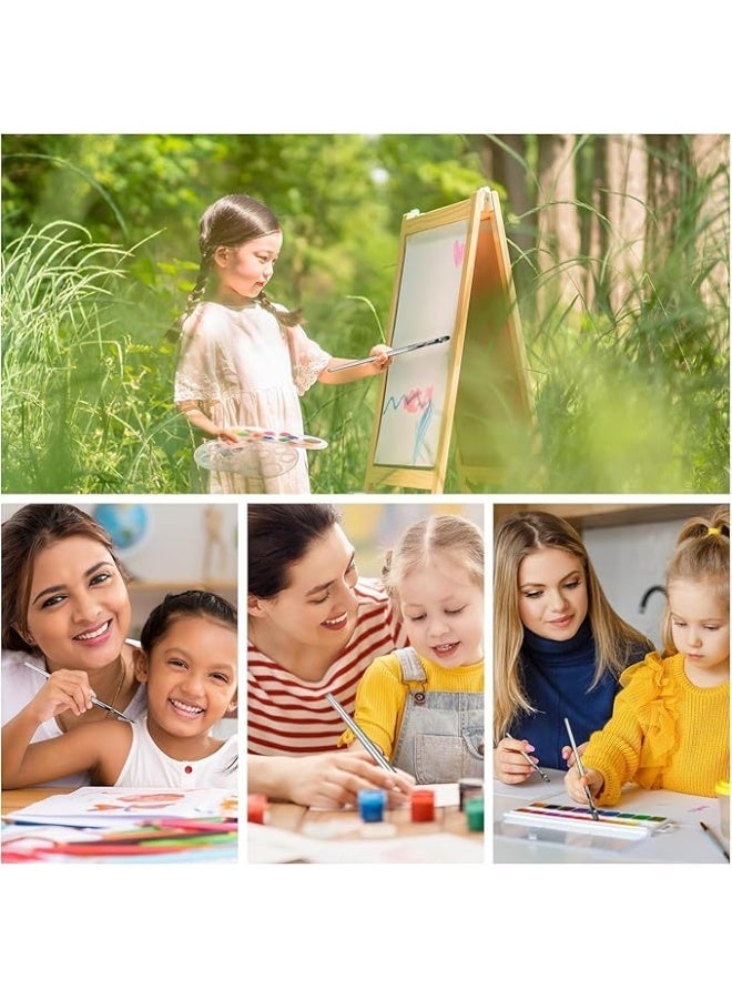 25 Piece Brush Set, Oil Painting Brushes, Watercolor Gouache Brushes, Acrylic Painting Brushes, With Canvas Brush Bag, Nylon Bristles, Suitable for Most Art Lovers, 24 Brushes, 1 Scraper - Image 3