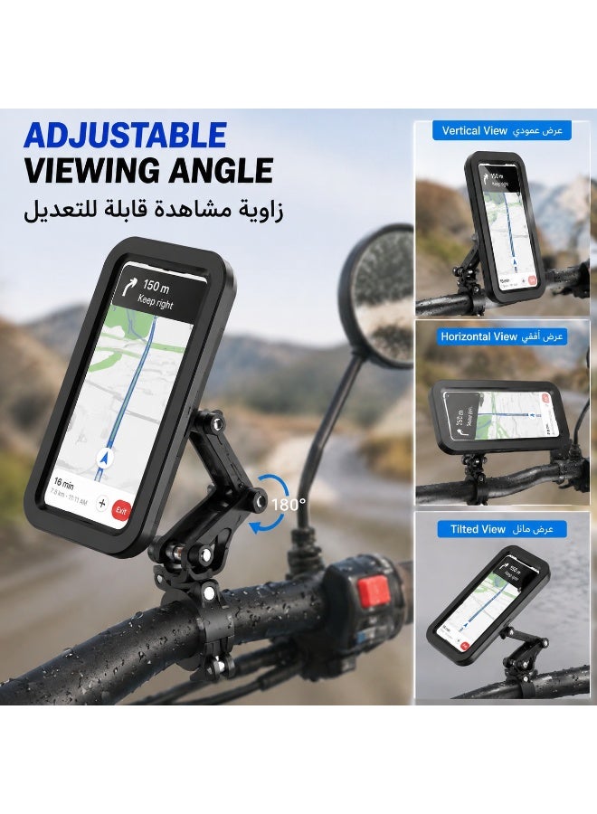 حامل هاتف للدراجات النارية ببطارية كهربائية، تصميم جديد مقاوم للصدمات لركوب الطرق والجبال - Image 5