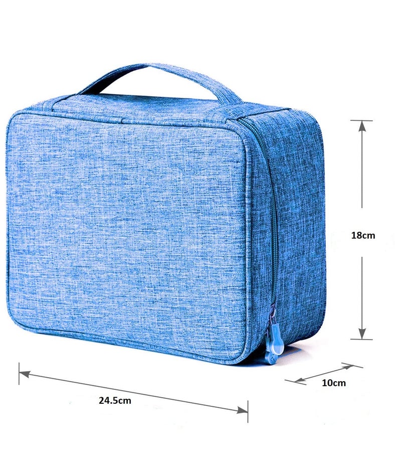 SAMEZONE Electronic Accessories Organizer Travel Cable Bag – Portable Storage Case for Cables, Chargers, USB Drives & Electronics Gadgets Blue - Image 3
