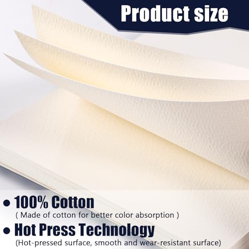 Prudiut 30 Sheets Watercolor Paper Pad, A5 (8.3 x 5.8) Hot Press Watercolor Paper, 140 lb/300 GSM Tearable Water Color Pad Watercolor Sketchbook for Art Painting, Drawing, Mixed Media - Image 3