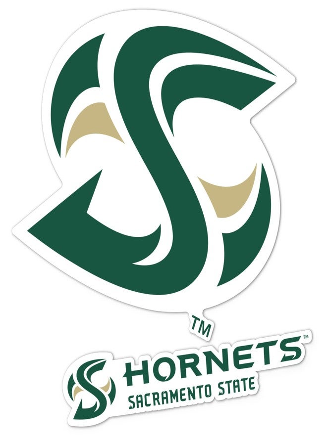 Desert Cactus Cal State Sacramento University Sticker California Hornets Sac Vinyl Decal Laptop Water Bottle Car Scrapbook Sheet (4 Inch Set V1) - Image 1