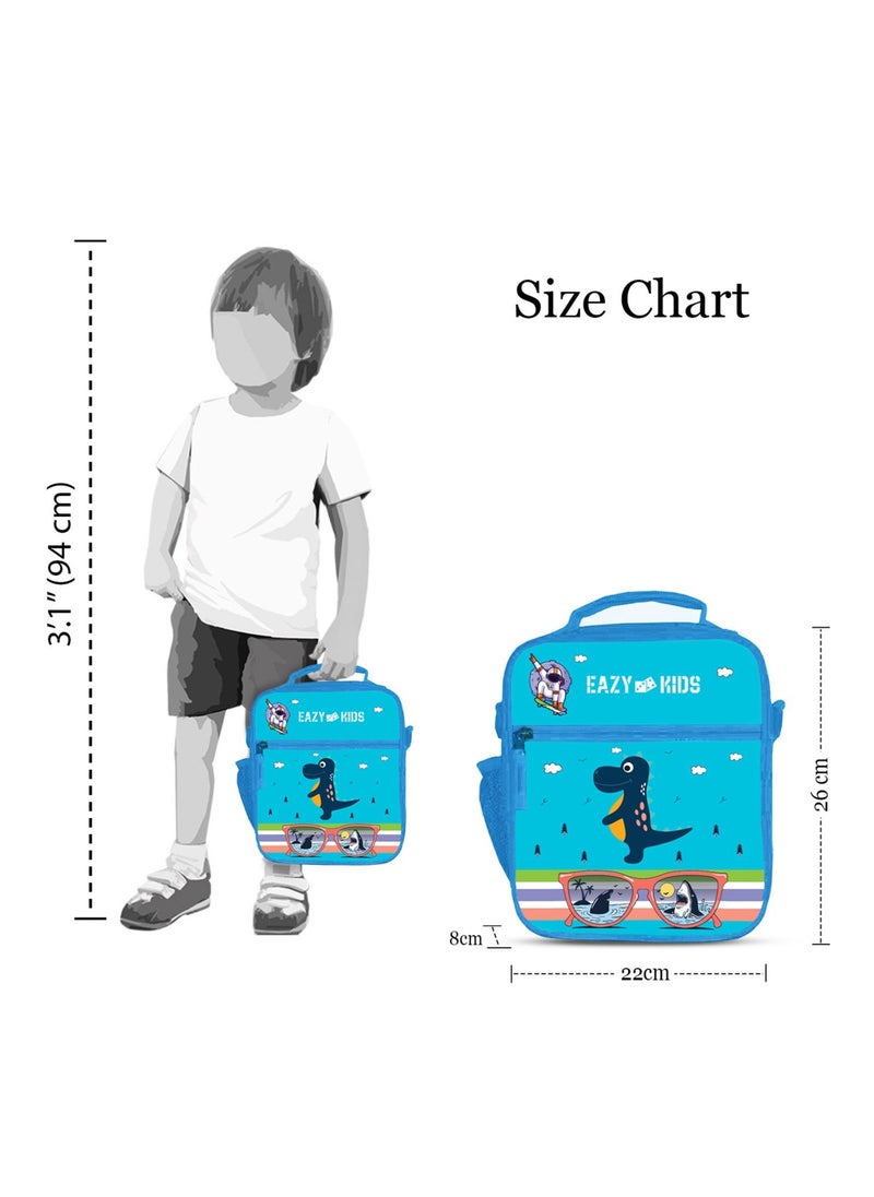 Eazy Kids - Bento Boxes With Insulated Lunch Bag Combo - Dino Blue - Image 1