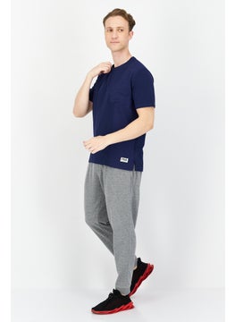 FILA Men Sportswear Fit Short Sleeve Outdoor T-Shirt, Navy Blue  - Image 3