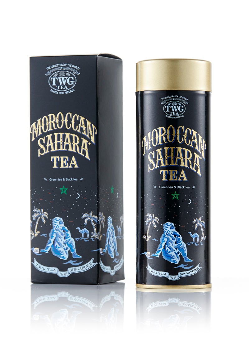 TWG Tea Moroccan Sahara Tea | Loose Leaf Green Tea & Black Tea Blend in Haute Couture Tea Tin Gift, 100g - Image 1