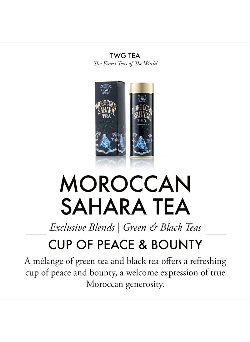 TWG Tea Moroccan Sahara Tea | Loose Leaf Green Tea & Black Tea Blend in Haute Couture Tea Tin Gift, 100g - Image 3