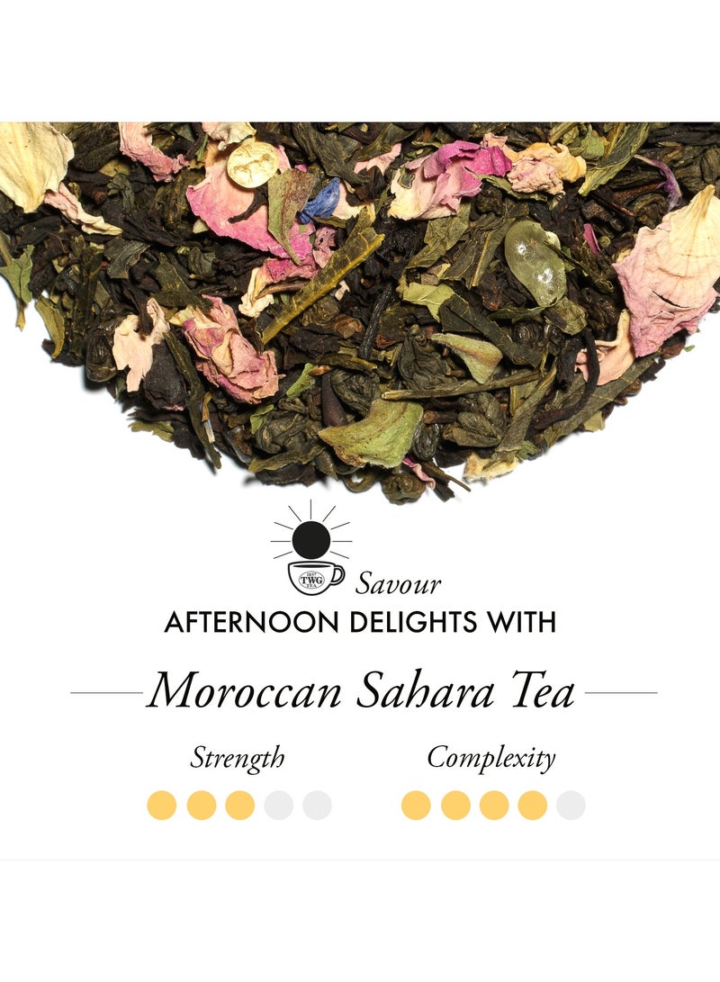 TWG Tea Moroccan Sahara Tea | Loose Leaf Green Tea & Black Tea Blend in Haute Couture Tea Tin Gift, 100g - Image 2