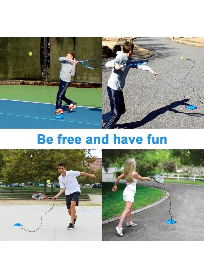 Tennis Trainer Tennis Trainer Set Trainer Baseboard Set with 2 Rebound Balls, Self-Study Exercise Training Tool Tennis Training Equipment for Solo Training Adults - Image 5