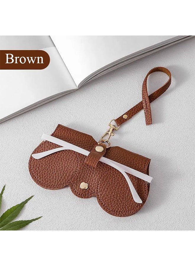 6pcs الجلد النظارات الشمسية حالة، النظارات حالة حامل، محمولة ناعمة الجلد النظارات الشمسية حقيبة، نظارات رقيقة حقيبة الرجال النساء - Image 5