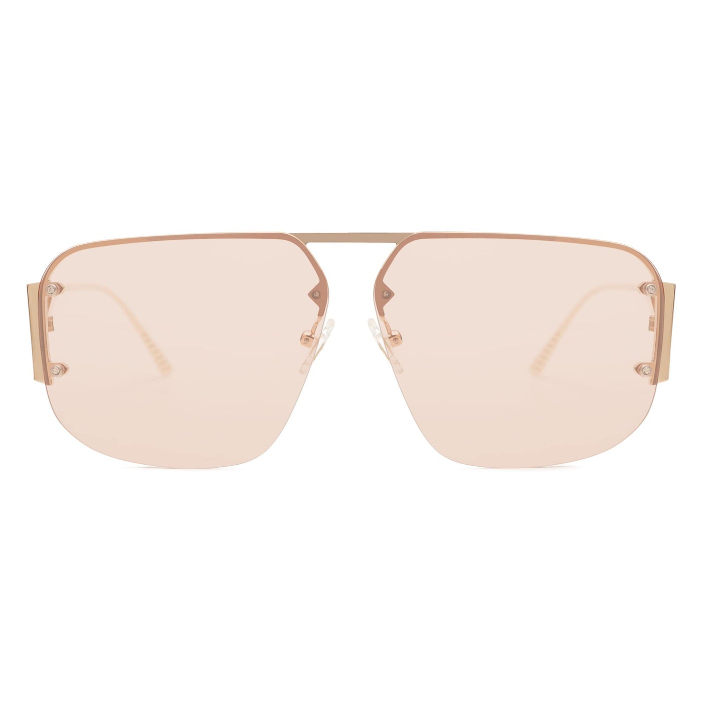 SOJOS Trendy Aviator Sunglasses Mens Womens Retro Metal Rimless Frame Shades Lentes De Sol Para Mujer SJ1192 Brown