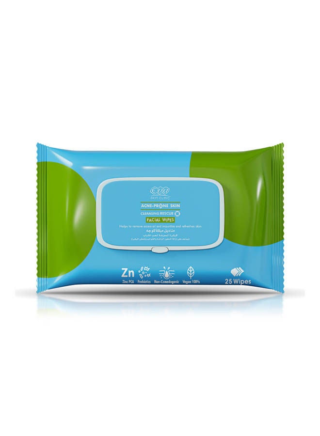 Eva Acne Prone Skin Facial Wipes 25 Wipes