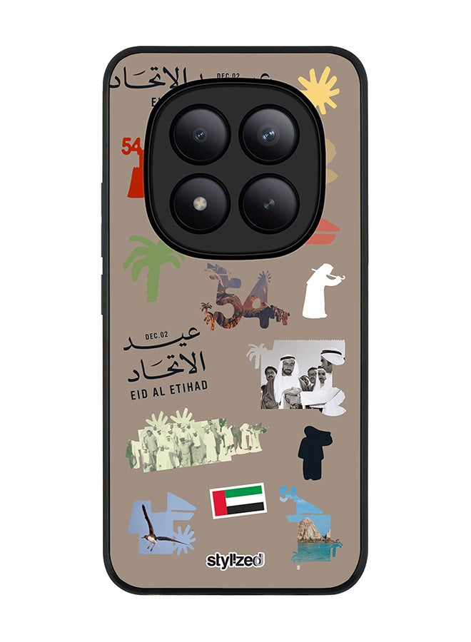 For Xiaomi Redmi Note 15 Pro+ / Poco M8 Pro Case,Slim fit Camera Protection, Shockproof Thin Phone cover  - Eid Al Etihad 54 National Day Warm Grey