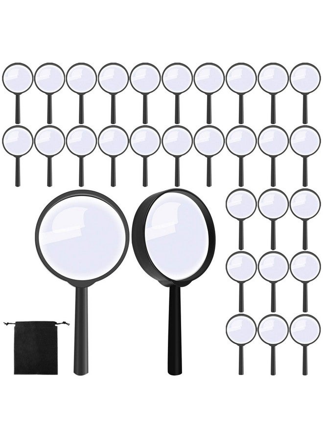 إلكوهو مجموعة من 48 عدسة مكبرة بلاستيكية محمولة من Elcoho لقراءة المجوهرات وإكسسوارات المكتب المنزلي مع حقيبة تخزين - Image 1