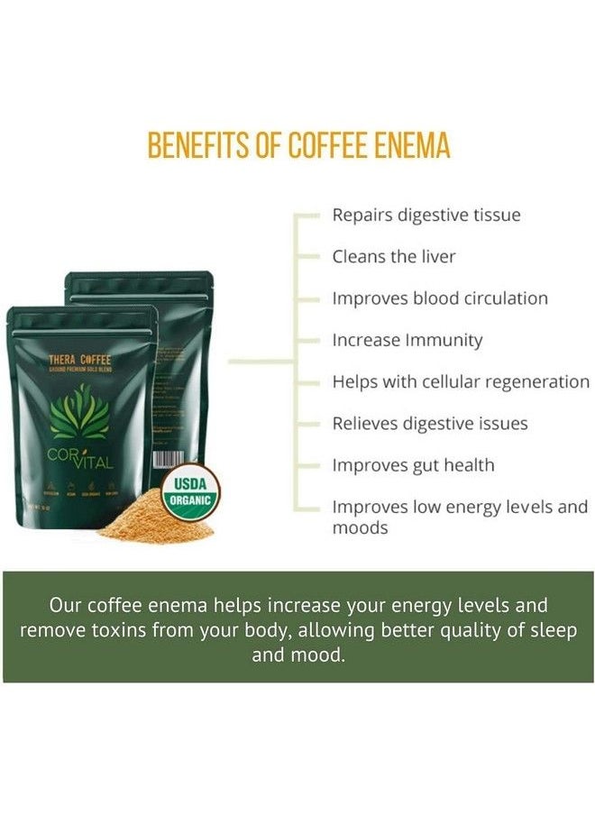 Cor-Vital - 1Lb Coffee Enema Organic Enema Coffee Best Organic Coffee For Enema Gerson Approved Therapy Roast Coffee Detox Cleanse Liver Cleanse Detox & Repair Mold Free Coffee Colon Cleanse - Image 1