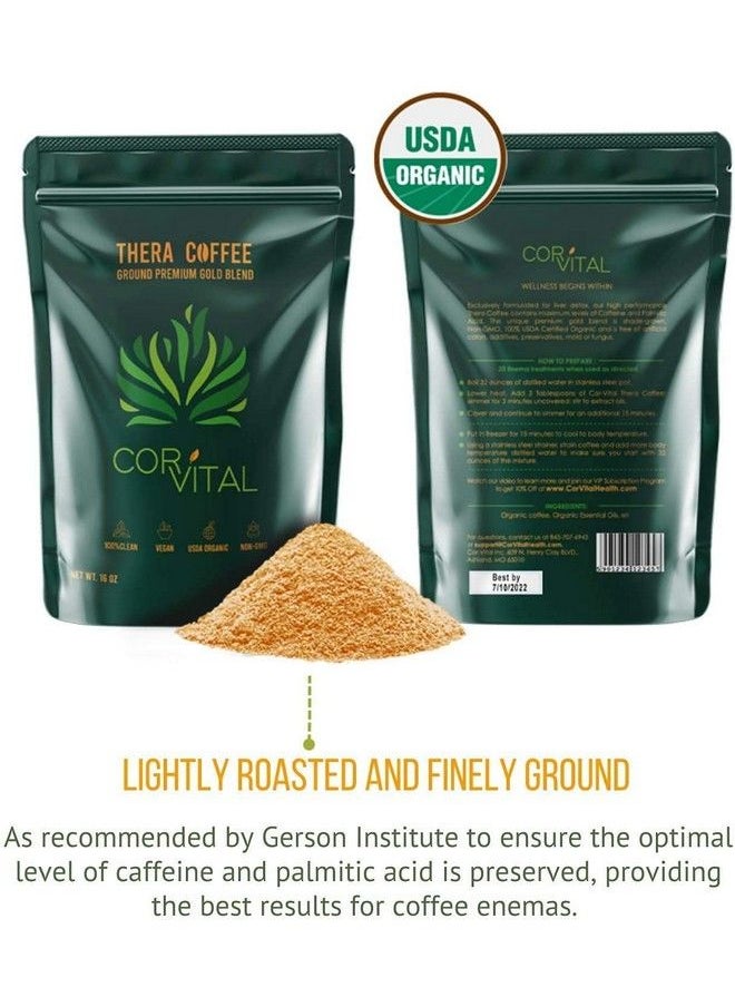 Cor-Vital - 1Lb Coffee Enema Organic Enema Coffee Best Organic Coffee For Enema Gerson Approved Therapy Roast Coffee Detox Cleanse Liver Cleanse Detox & Repair Mold Free Coffee Colon Cleanse - Image 1