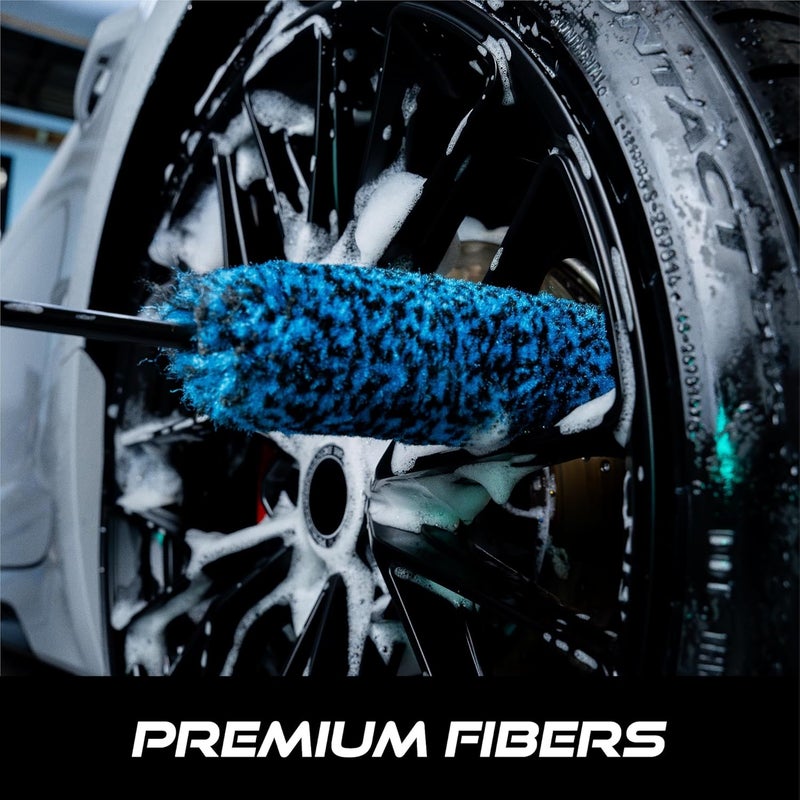 VIKING Wheel Brush, Wheel Cleaner and Barrel Brush, Teal, 16 inch x 2.4 inch Flexible usage build - Image 4