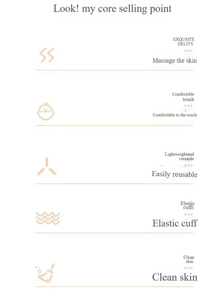 Thick and Durable Bath Scrubber - Multi-functional Cleansing 3-Piece Set - Image 3