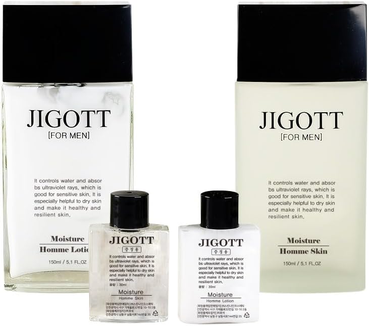 jigott Moisture Homme Skin Care 2 SetSkin 150ml  Lotion 150ml Sample Skin 30ml  Lotion 30ml