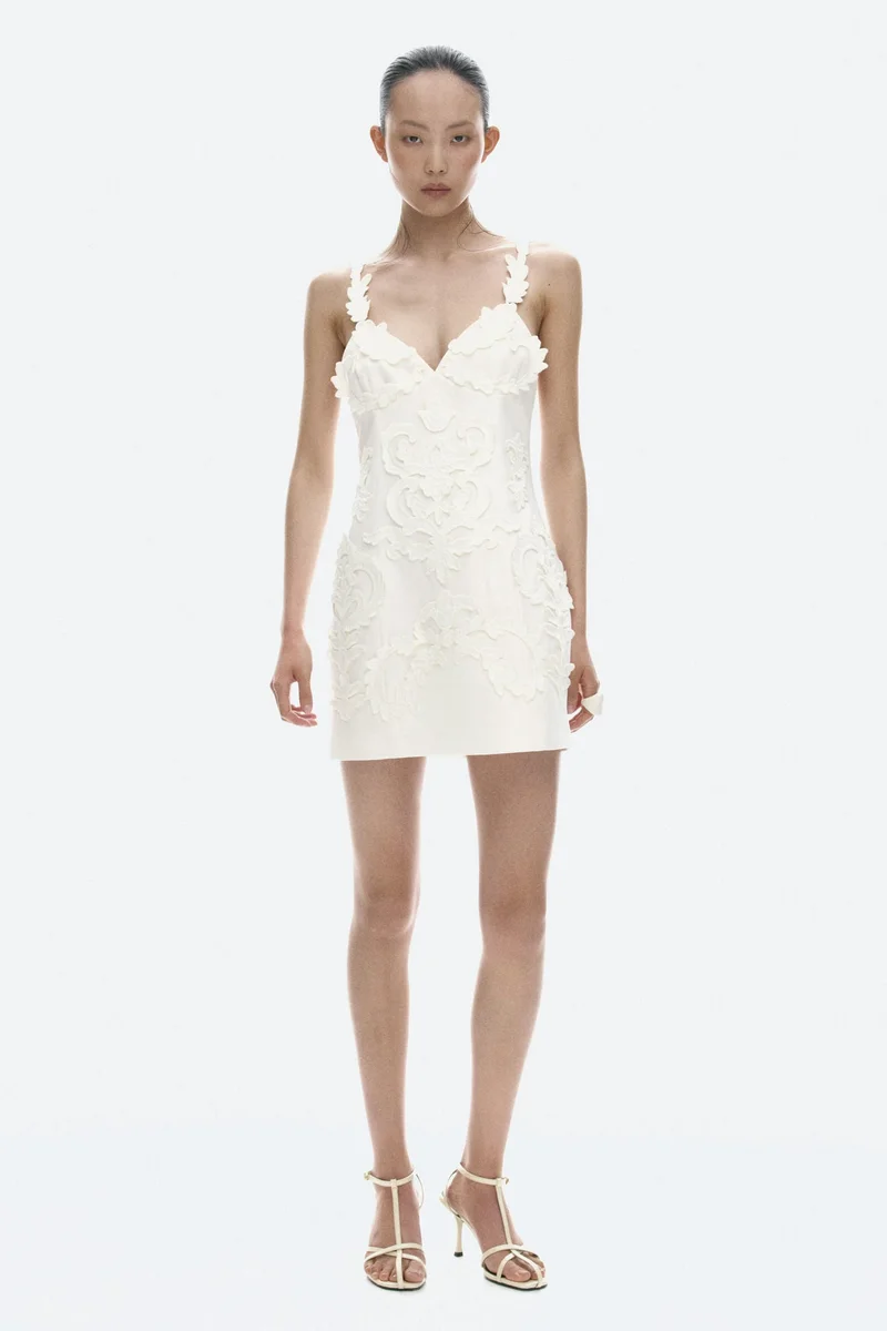 H&M Appliquéd strappy dress
